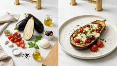 Zapečený lilek s rajčaty a mozzarellou: lehká večeře po středomořsku