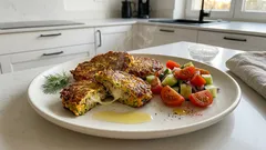 Cuketovo-dýňové placičky plněné tuňákem a sýrem – křupavé na povrchu, šťavnaté uvnitř