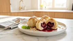 Kynuté švestkové knedlíky vařené v páře – nadýchané a šťavnaté jako od babičky