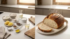 Vláčný podmáslový chléb z ošatky: křupavá kůrka a měkká střídka i druhý den