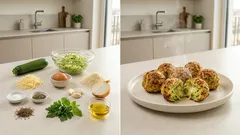 Pečené cuketové kuličky se sýrem – křupavé a uvnitř šťavnaté