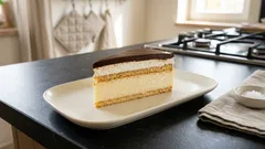 Nepečené Be-Be řezy s pudinkovo-tvarohovým krémem: dezert na plech bez trouby