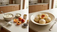 Meruňkové knedlíky z tvarohového těsta: jemné, nadýchané a bez kynutí