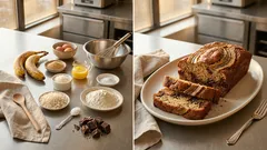 Banánový chlebíček s kokosem a hořkou čokoládou: krásně vláčný a jednoduchý