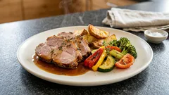 Pečená vepřová krkovice s bylinkovou marinádou: šťavnatá a bez námahy