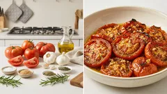 Pečená rajčata s česnekem a bylinkami – voňavá příloha i základ do těstovin