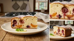 Nadýchaná ovocná bublanina se sněhem – jednoduchý plechový moučník ke kávě