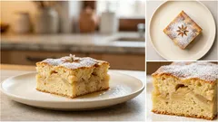 Vláčný jablečný koláč z plechu: jablka krátce podušte a zůstane krásně šťavnatý