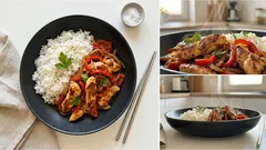 Kuřecí stir-fry s paprikou a jasmínovou rýží: rychlá pánev, která vždy vyjde