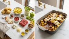 Zapečené brambory s mletým hovězím a mozzarellou: sytý pekáč pro celou rodinu