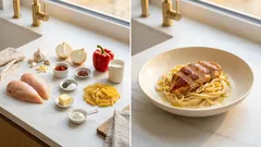 Krémové těstoviny s kuřecím ve smetanové omáčce – hotové za pár desítek minut