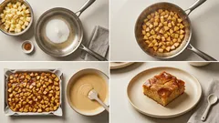 Karamelový jablečný koláč z plechu: vláčný i druhý den, jednoduchý postup