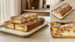 Plněný koláč s jablky a tvarohem na plech – křehký a vláčný i druhý den